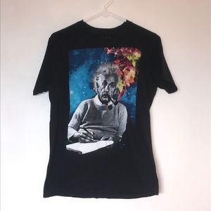 Einstein galaxy pipe black cotton short sleeve tee